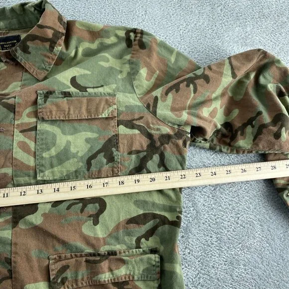 Vintage Kmart Camouflage Jacket L 100% Cotton Duck Button-Down Midweight 2217 - Picture 5 of 7